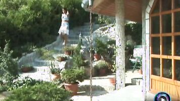 Sex starving babe Foxy fucking outside under the sun