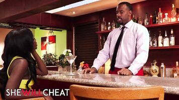 SheWillCheat - Sexy Babe Osa Lovely Rides Bartender’s BBC And Gets His Load In Her Mouth