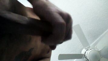 Big cumshot after strokin my cock