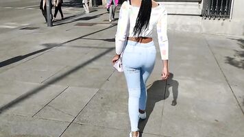 Bertha un the city. Sexy ebony turist sucking and fucking