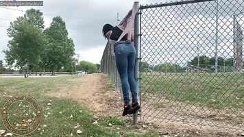 Ebony Public Pantsing & Hanging Wedgie
